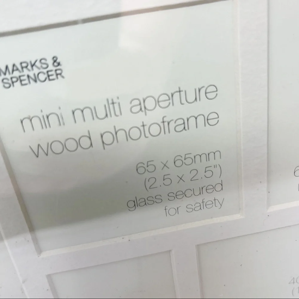 New MARKS & SPENCER Multi Mini Aperture Wood Photo Frame